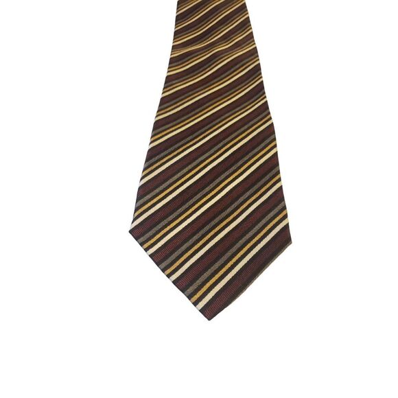 Knightsbridge Mens‎ Necktie Designer Tie Multicolor Striped 100% Silk Handmade - Picture 4 of 10